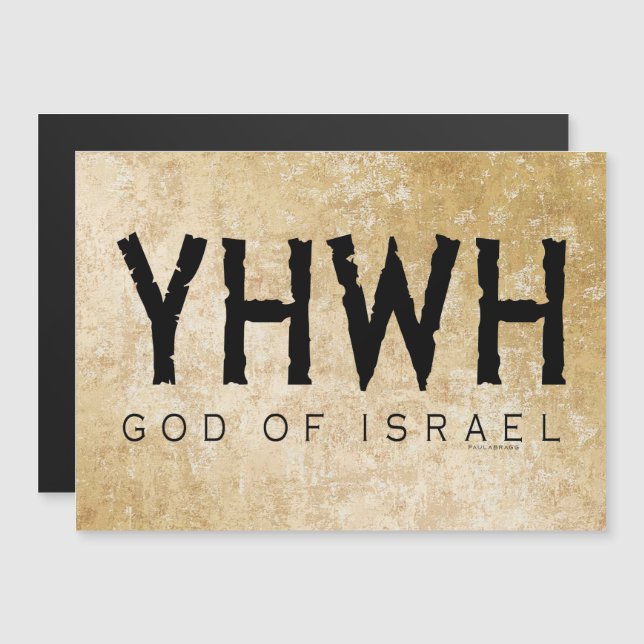 YHWH (Yahweh, Jehovah) Gott Israel Tetragrammaton Magnetkarte (Vorne/Hinten)