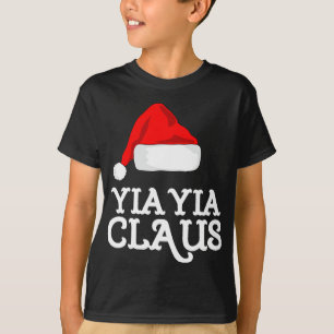 Yia-Yia Claus Christmas Hat Pj Group Matching Paja T-Shirt