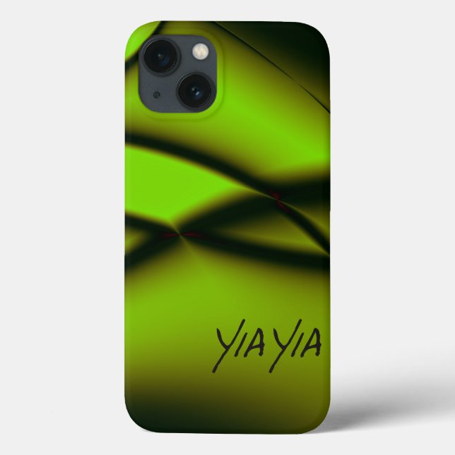 Yia Yia Design Green Case-Mate iPhone Hülle (Rückseite)