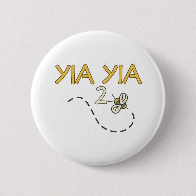 YiaYia 2 Biene Button (Vorderseite)