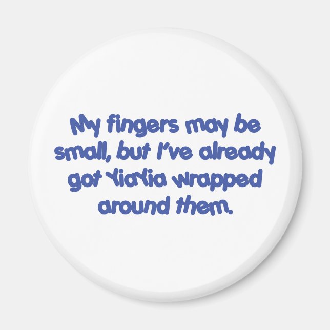 YiaYia's ummantelt (blau) Magnet (Vorne)