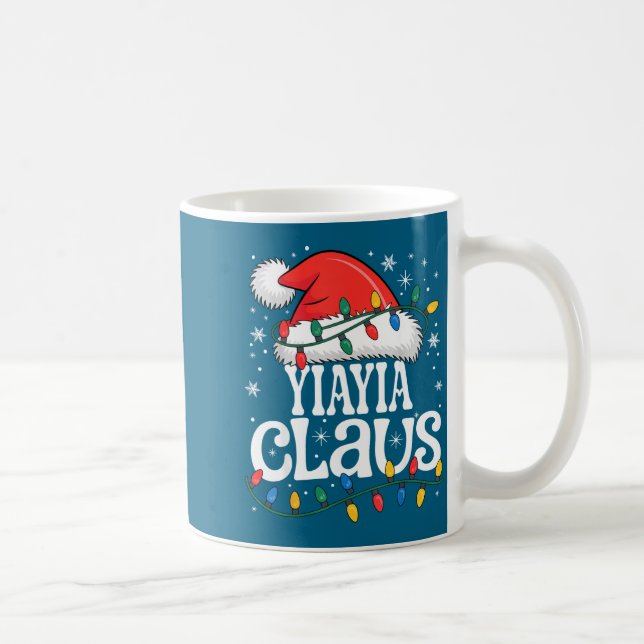 Yiayia Claus Funny Xmas Christmas Grandma Holiday  Kaffeetasse (Rechts)