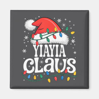 Yiayia Claus Funny Xmas Christmas Grandma Holiday  Magnet