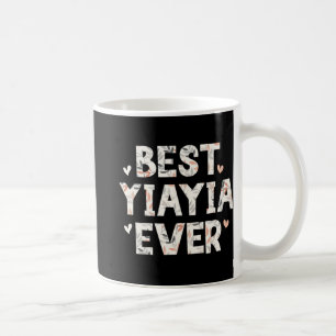 Yiayia Ever Floral Familie Liebe Herzen Yia-yia Kaffeetasse