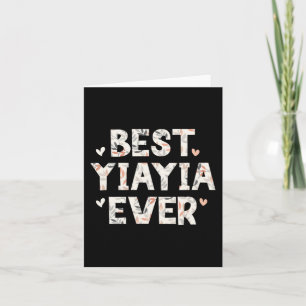Yiayia Immer Florale Familienliebe Herzen Yia-yia  Karte