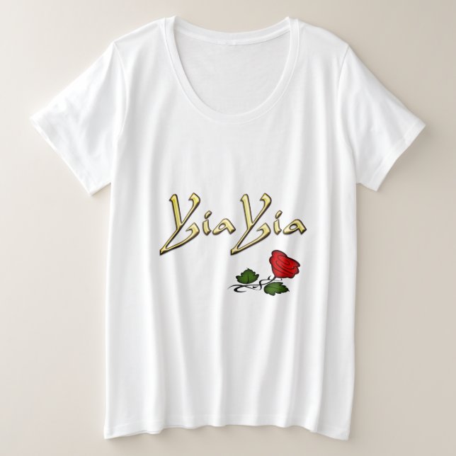 YiaYia-Rose Große Größe T-Shirt (Design vorne)