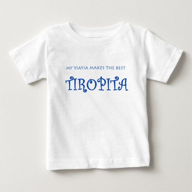 YIAYIA/TIROPITA BABY T-SHIRT (Vorderseite)