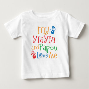 YiaYia und Papou Liebe ich Baby T-shirt