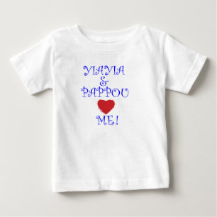 YIAYIA UND PAPPOU LIEBE ICH! BABY T-SHIRT