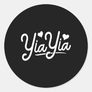 Yiayia von Großkinder Mütter Tag Yiayia Runder Aufkleber