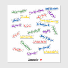 Yiddish Insults Sticker
