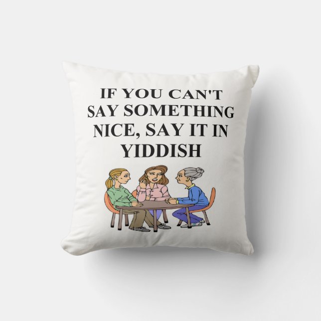 yiddish Witz Kissen (Vorderseite)