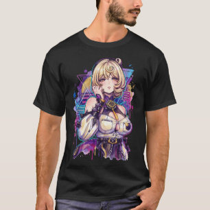 Yidhari ZZZ Lila Augen Tentakel Zurück Vaporwave N T-Shirt