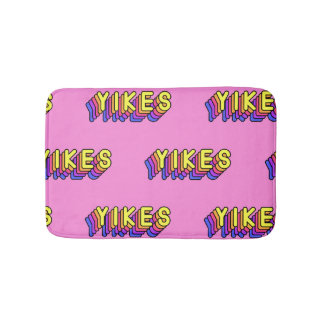 Yikes Words: Rosa Vintages Hintergrundbild. Badematte