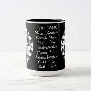 Yin and Yang Asian Symbol Meanings Black Tasse