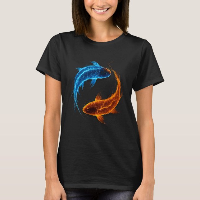 Yin and Yang - Balance - Spiritual - Japanese Koi  T-Shirt (Vorderseite)