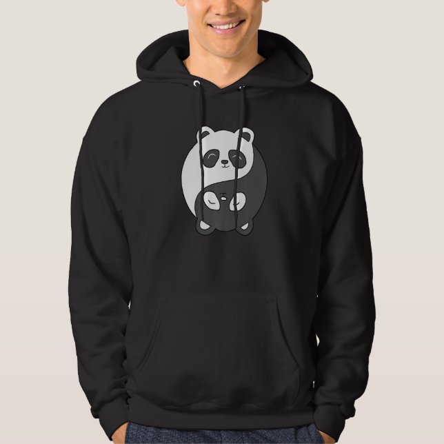 Yin and Yang Bear Predator Koala Meditation Acro H Hoodie (Vorderseite)