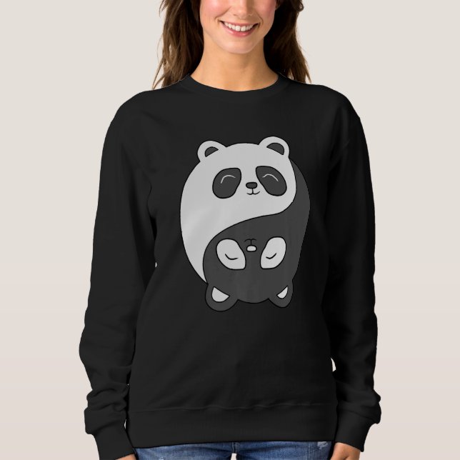 Yin and Yang Bear Predator Koala Meditation Acro H Sweatshirt (Vorderseite)