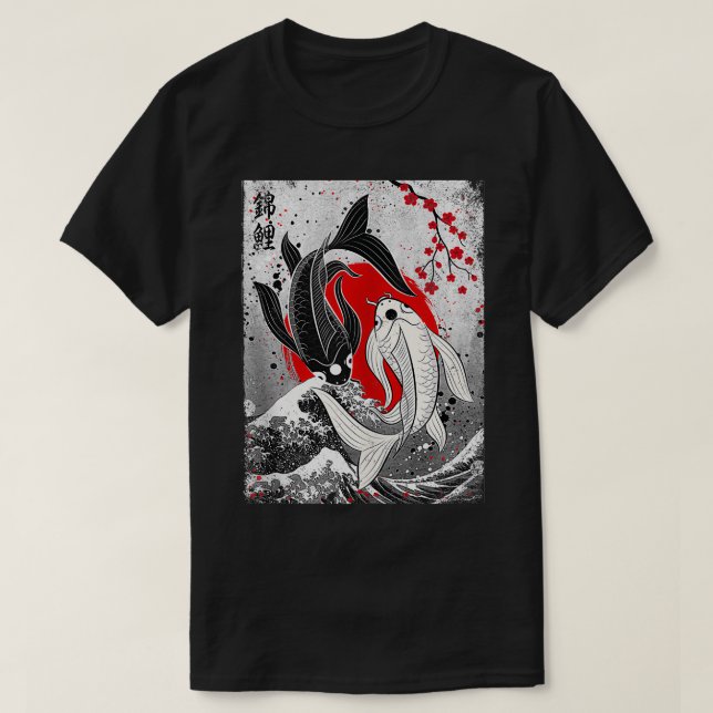 Yin and Yang Japanese Koi Fish 1 T-Shirt (Design vorne)
