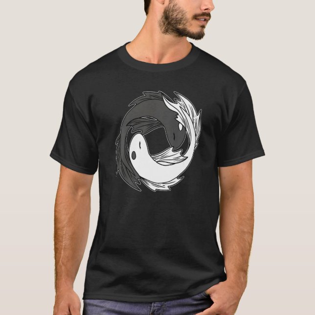 Yin and Yang Koi Pose fish Meditation Acro Hatha Y T-Shirt (Vorderseite)