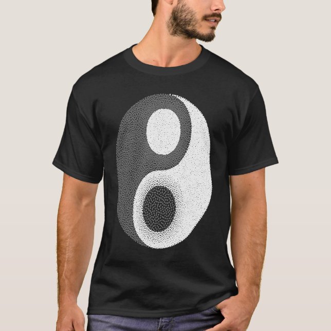 Yin and Yang New Age and Spiritual Yoga Meditation T-Shirt (Vorderseite)