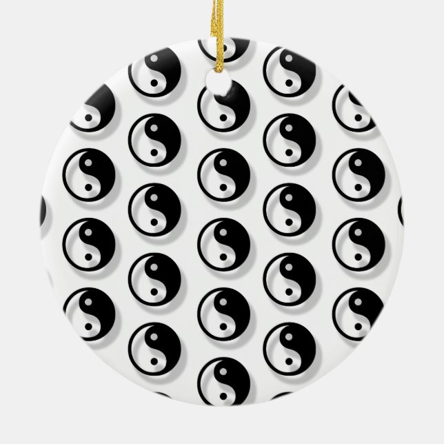 Yin and Yang Pattern Keramik Ornament (Hinten)