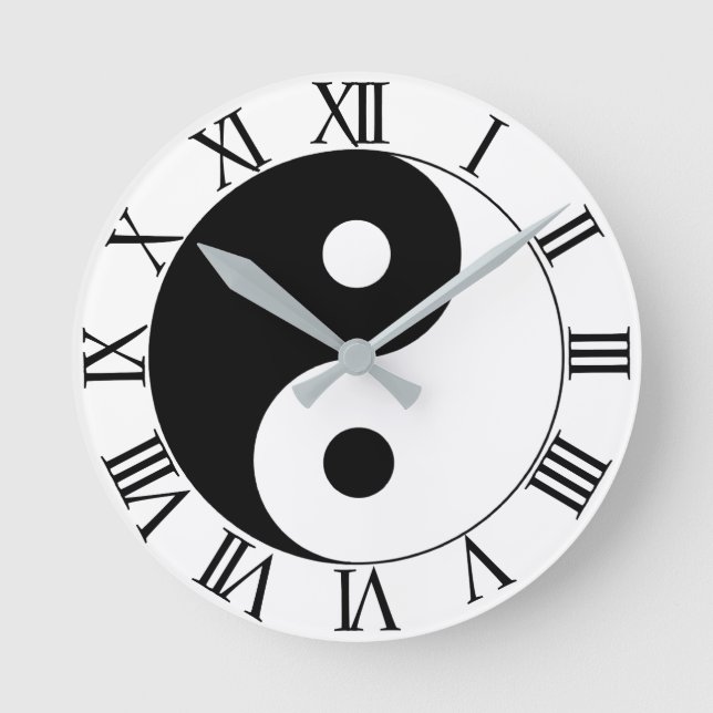 YIN AND YANG RUNDE WANDUHR (Vorderseite)