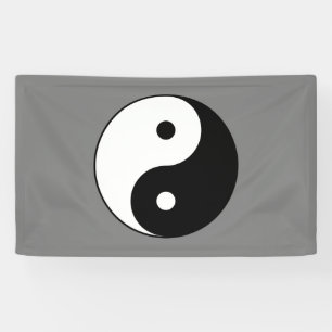 Yin and Yang Symbol (Chinesischer Taoist Taijitu) Banner