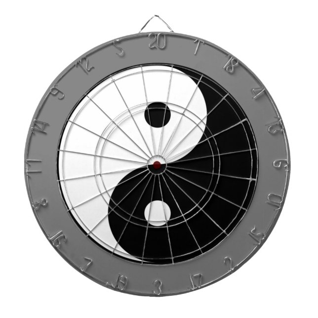 Yin and Yang Symbol (Chinesischer Taoist Taijitu) Dartscheibe (vorne)