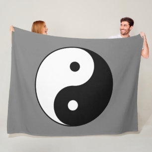 Yin and Yang Symbol (Chinesischer Taoist Taijitu) Fleecedecke
