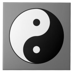 Yin and Yang Symbol (Chinesischer Taoist Taijitu) Fliese