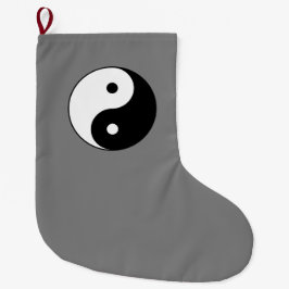 Yin and Yang Symbol (Chinesischer Taoist Taijitu) Großer Weihnachtsstrumpf