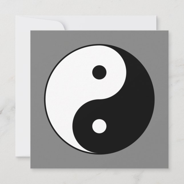 Yin and Yang Symbol (Chinesischer Taoist Taijitu) Karte (Vorderseite)