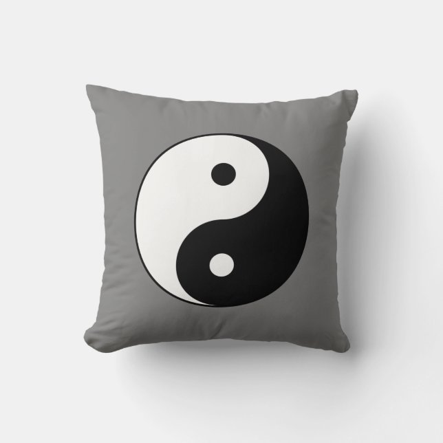 Yin and Yang Symbol (Chinesischer Taoist Taijitu) Kissen (Vorderseite)