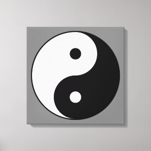 Yin and Yang Symbol (Chinesischer Taoist Taijitu) Leinwanddruck