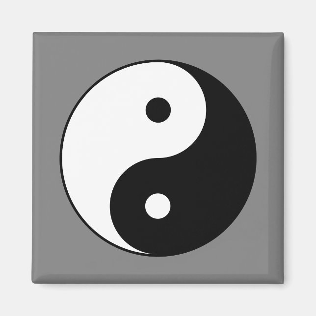 Yin and Yang Symbol (Chinesischer Taoist Taijitu) Magnet (Vorne)