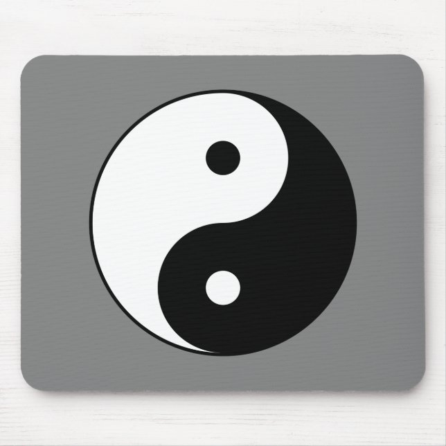 Yin and Yang Symbol (Chinesischer Taoist Taijitu) Mousepad (Vorne)