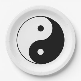 Yin and Yang Symbol (Chinesischer Taoist Taijitu) Pappteller