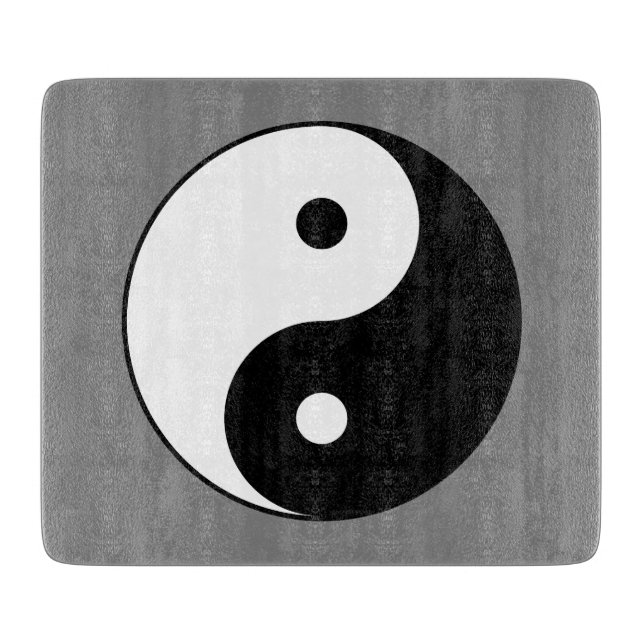 Yin and Yang Symbol (Chinesischer Taoist Taijitu) Schneidebrett (Vorderseite)