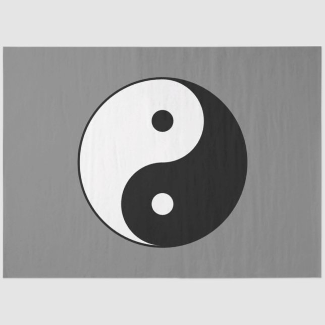 Yin and Yang Symbol (Chinesischer Taoist Taijitu) Seidenpapier (Vorderseite)