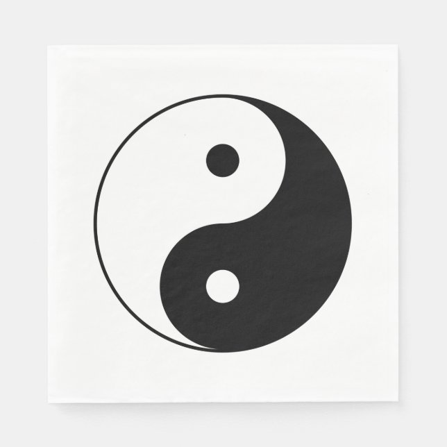 Yin and Yang Symbol (Chinesischer Taoist Taijitu) Serviette (Vorderseite)