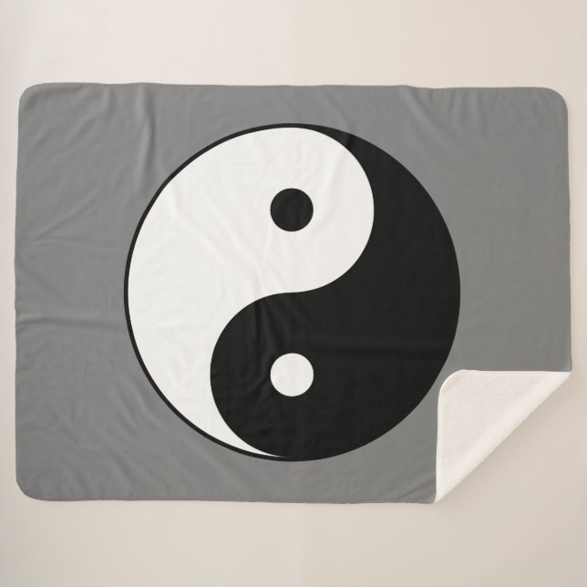 Yin and Yang Symbol (Chinesischer Taoist Taijitu) Sherpadecke (Vorderseite (Horizontal))