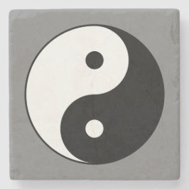 Yin and Yang Symbol (Chinesischer Taoist Taijitu) Steinuntersetzer