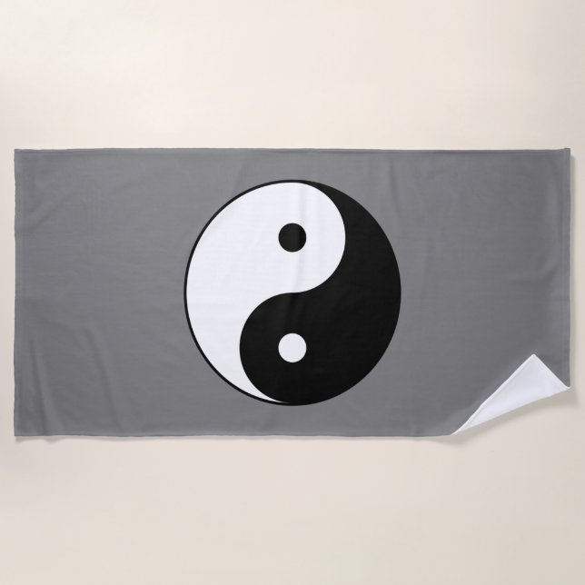 Yin and Yang Symbol (Chinesischer Taoist Taijitu) Strandtuch (Vorderseite)