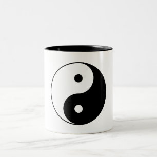 Yin and Yang Symbol (Chinesischer Taoist Taijitu) Zweifarbige Tasse