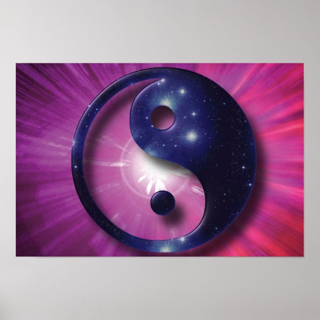 Yin and Yang Universe Print Poster (Vorne)