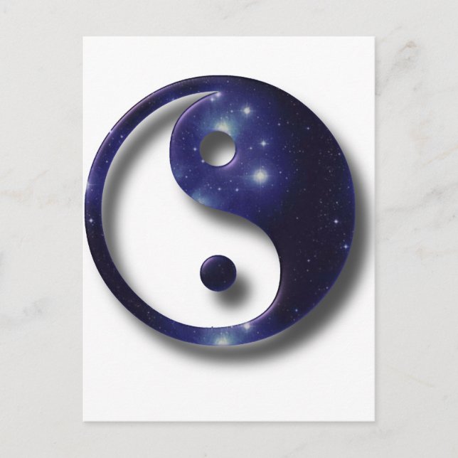Yin and Yang Universe Symbol Postkarte (Vorderseite)