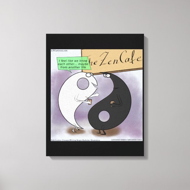 Yin Meets Yang Funny Canvas Print Leinwanddruck (Vorderseite)