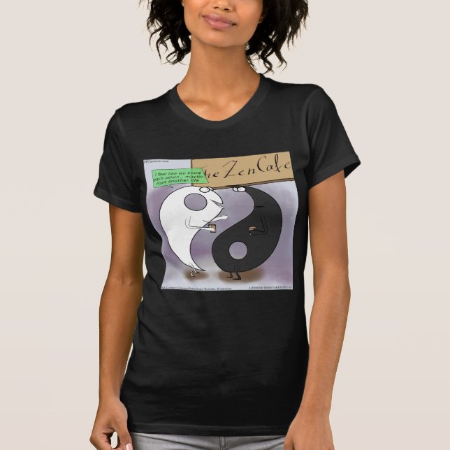 Yin Meets Yang Zen Funny T-Shirt (Vorderseite)