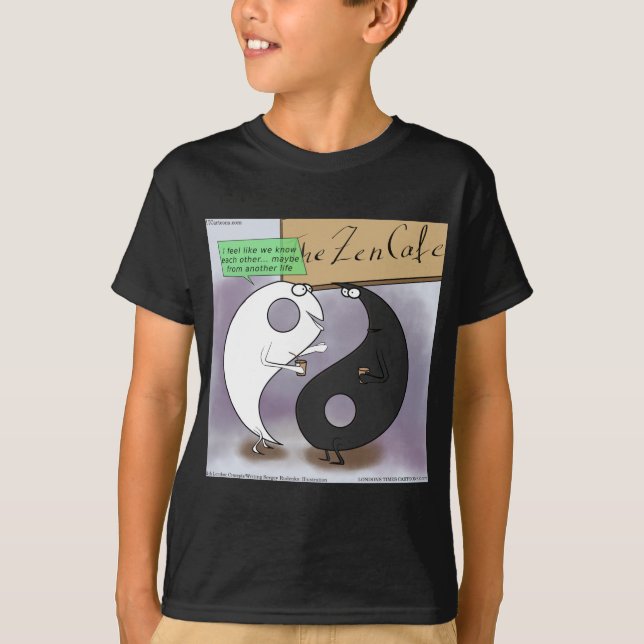 Yin Meets Yang Zen Funny T-Shirt (Vorderseite)